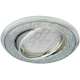 Фотография товара 'Ecola FS1624EFY Светильник встр. поворотный Круг под стеклом 26x94'