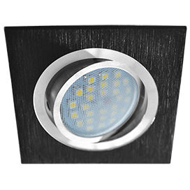Фотография товара 'Ecola FK16PSECB Светильник встр. литой поворотный Квадрат 25x92x92'