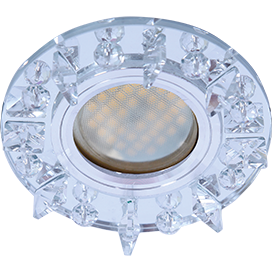 Фотография товара 'Ecola FK16RNECB Стекло Круг с квадратными прозрачными стразами 42x95'