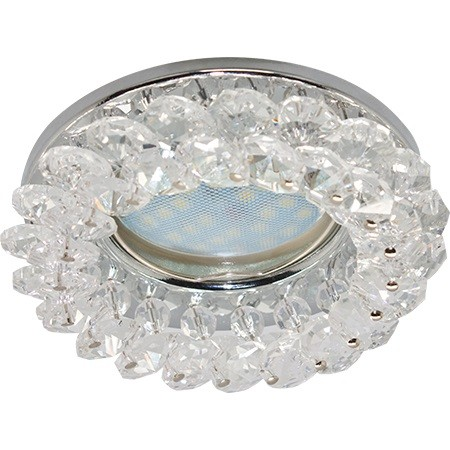 Фотография товара 'Ecola FW1618EFY Светильник встр. круглый с хрусталиками 50x90'
