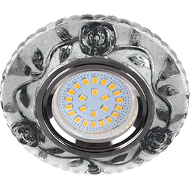 Фотография товара 'Ecola FK16CREFB Светильник встр. искристый с подсветкой Розы 25x95'