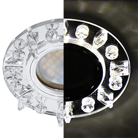 Фотография товара 'Ecola SK16RNEFB Стекло Круг с квадр. прозр. стразами 42x95'