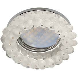 Фотография товара 'Ecola FN1618EFY Светильник встр. круглый с хрусталиками 50x90'