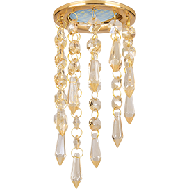 Фотография товара 'Ecola FG16RVECB Стекло Круг с продолговатыми хруст. на подвесе 84x210'