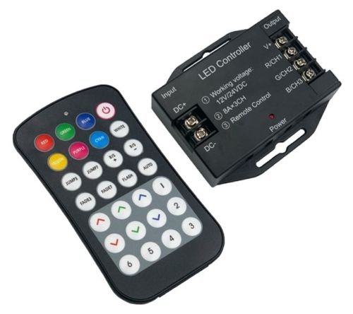 Фотография товара 'Ecola RFK24BESB LED strip RGB RF controller 24A 288W 12V (576W 24V)'