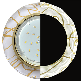 Фотография товара 'Ecola SG53RCECH Стекло Круг с вогнутыми гранями с подсветкой 38x126'