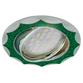 Фотография товара 'Ecola FG1613EFY Светильник встр. литой поворотный Звезда под стеклом 22x84'