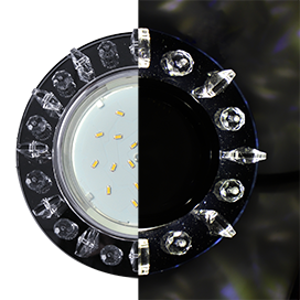 Фотография товара 'Ecola SX53RNEFB Круг с квадр. прозр. стразами с подсветкой 52x120'