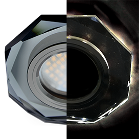 Фотография товара 'Ecola SB1652EFF Стекло с подсветкой 8-угольник с прямыми гранями 25x90'