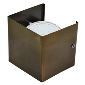 Фотография товара 'Ecola FNN51FECB светильник настенный бра прямоугольный черненая 1* GX53 100х100х90'