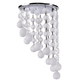 Фотография товара 'Ecola FY53RVECB Круглый с большими хрусталиками на подвесе 225x110'