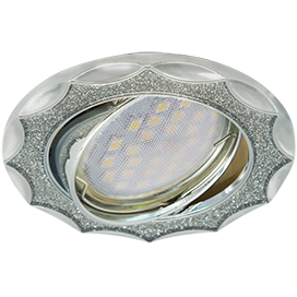 Фотография товара 'Ecola FS1623EFY Светильник встр. поворотный Звезда под стеклом 26x84'