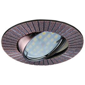 Фотография товара 'Ecola FR1603EFF Светильник встр. литой поворотный Рифленые лучи 25x91'