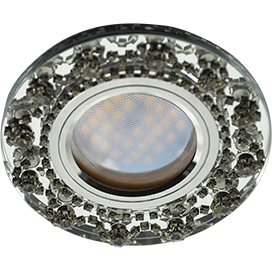 Фотография товара 'Ecola FW16RNECB Стекло Круг с прозрачными стразами Корона 28x93'