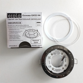 Фотография товара 'Ecola DB53RVECB Основа GX53 H4, 14 отверстий 38x106'
