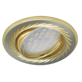 Фотография товара 'Ecola FG1616EFY Светильник встр. литой поворотный искр.гравир. 23x86'