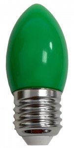 Фотография товара 'Ecola C7TG20ELY candle LED color 2,0W 220V E27 Green свеча Зеленая матовая колба 82x37'