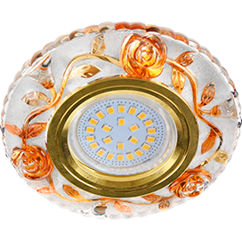 Фотография товара 'Ecola FO16GREFB Светильник встр. искристый с подсветкой Розы 25x95'