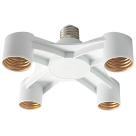 Фотография товара 'Ecola A7T47WEAY Переходник с цоколя E27 на 4хE27'