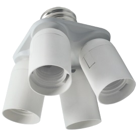 Фотография товара 'Ecola A8T44WEAY Переходник с цоколя E40 на 4хE27'