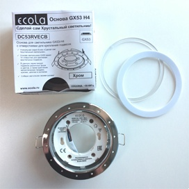 Фотография товара 'Ecola DC53RVECB Основа GX53 H4, 14 отверстий 38x106'