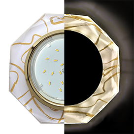 Фотография товара 'Ecola SG538AECH Стекло 8-угольник с прямыми гранями с подсветкой 38x133'