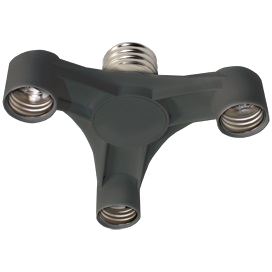 Фотография товара 'Ecola A8T37BEAY Переходник с цоколя E40 на 3хE27'