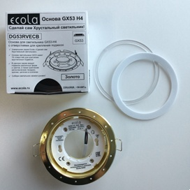 Фотография товара 'Ecola DG53RVECB Основа GX53 H4, 14 отверстий 38x106'