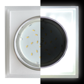 Фотография товара 'Ecola SL53SSECH Стекло Квадрат со ступеньками с подсветкой 38x120x120'