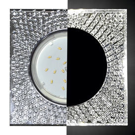 Фотография товара 'Ecola SC53SGECB Квадрат с прозр. мозаикой с подсветкой 40x123x123'