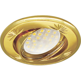 Фотография товара 'Ecola FG1615EFY Светильник встр. литой поворотный искр.гравир 23x84'