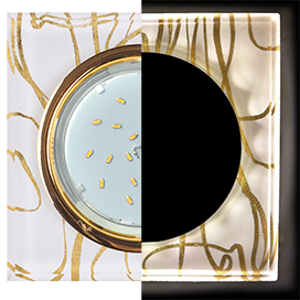 Фотография товара 'Ecola SG53SNECH Стекло Квадрат скошенный край с подсветкой 38x120x120'