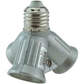 Фотография товара 'Ecola A7W37SEAY Переходник с цоколя E27 на 3хE27'