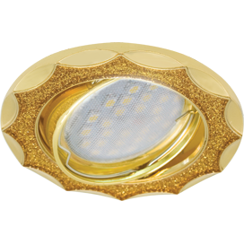 Фотография товара 'Ecola FY1613EFY Светильник встр. литой поворотный Звезда под стеклом 22x84'