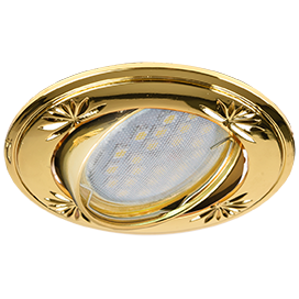 Фотография товара 'Ecola FL1615EFY Светильник встр. литой поворотный искр.гравир. 23x84'