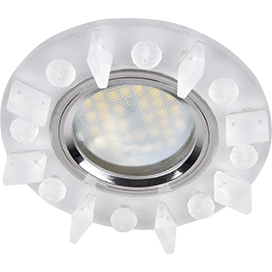 Фотография товара 'Ecola FM16RNECB Стекло Круг с квадратными матовыми стразами 42x95'