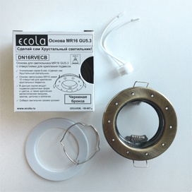 Фотография товара 'Ecola DN16RVECB Основа MR16 GU5.3, 10 отверстий 35x85'