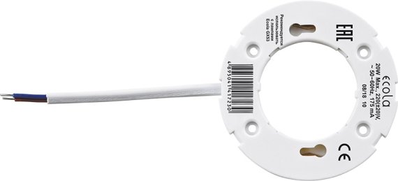 Фотография товара 'Ecola GX53LPECB base GX53 патрон с проводами 2*10cm'