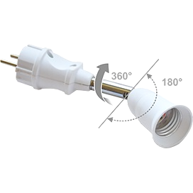 Фотография товара 'Ecola APF7TWEAY Переходник вилка-патрон E27'