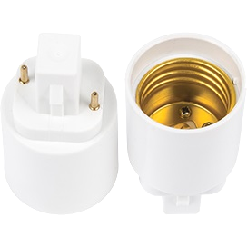 Фотография товара 'Ecola G24D7WEAY Переходник с цоколя G24d на E27'