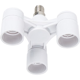 Фотография товара 'Ecola A4T34WEAY Переходник с цоколя E14 на 3хE14'