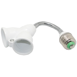 Фотография товара 'Ecola A7F27WEAY Переходник гибкий с цоколя E27 на 2хE27'