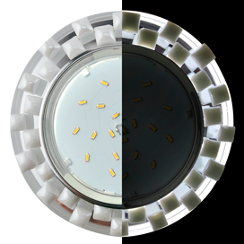 Фотография товара 'Ecola SC53TPECH Стекло Круг с квадратными плитками Жемчуг с подсветкой 38x120'